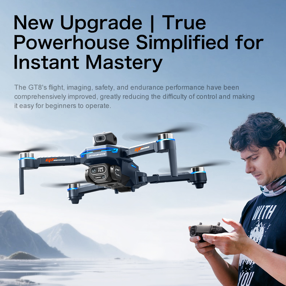 오리지널 GT8 드론 8K HD 듀얼 카메라 항공 촬영 - Jjrc Drone X12 리뷰 및 가격